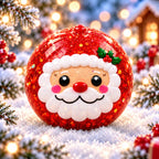 Red Santa Claus Christmas squishy with a cheerful face. My Squishy UK