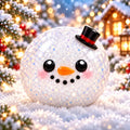 Snowman squishy with a black top hat and carrot nose. My Squishy UK