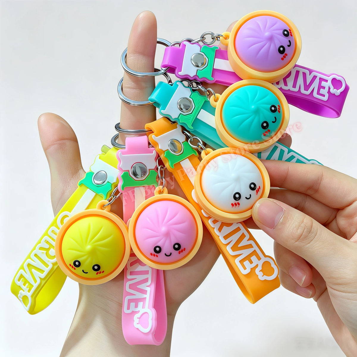 Kawaii Dumpling Keychain – Cute Silicone Bao Bun Pendant