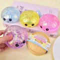 Mini Glitter Dumpling Squishy – Kawaii Steam Bun Stress Relief Toy