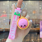 Kawaii Dumpling Keychain – Cute Silicone Bao Bun Pendant