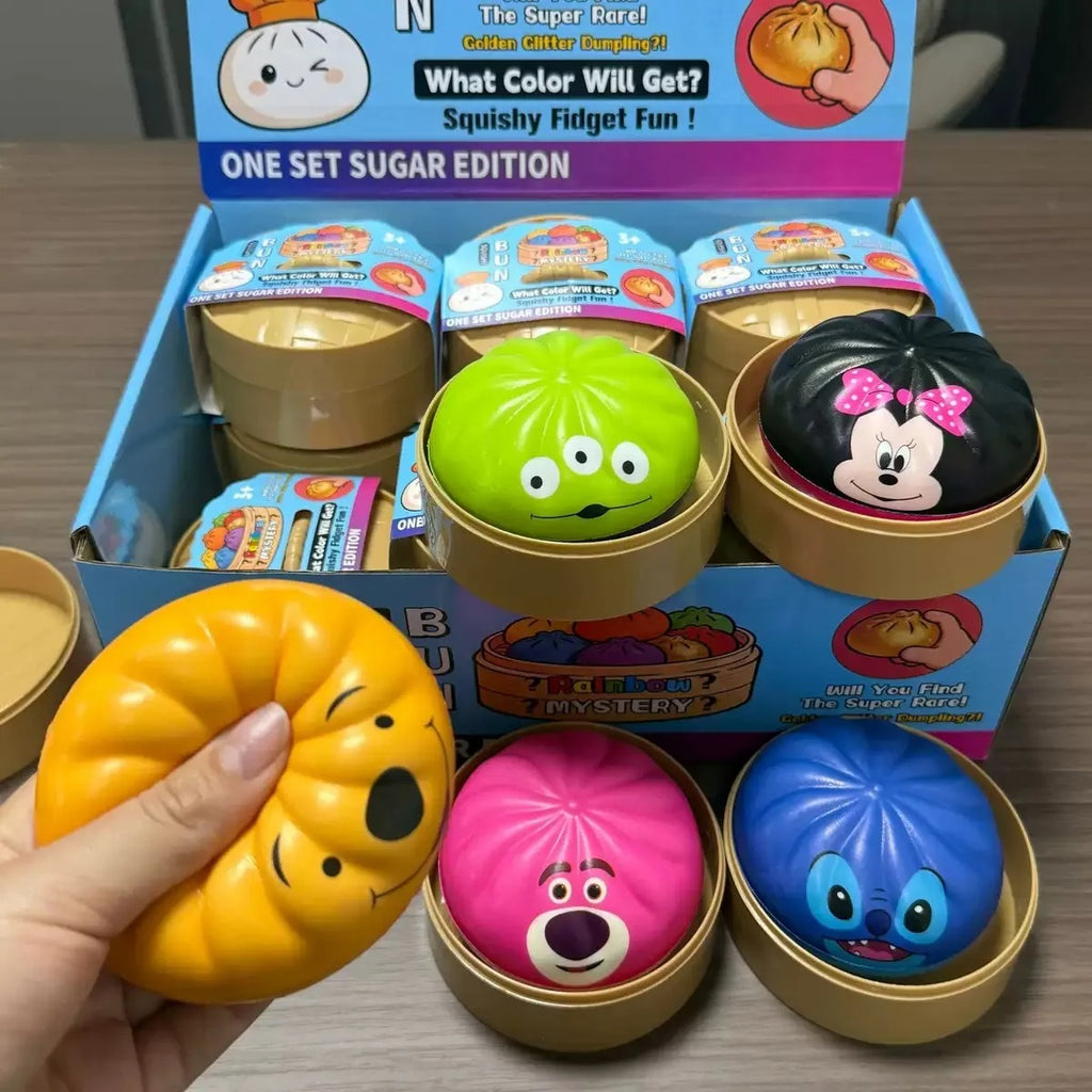 Character Dumpling Squishy Blind Box – Cute Cartoon Slow-Rising Sensory Toy Set