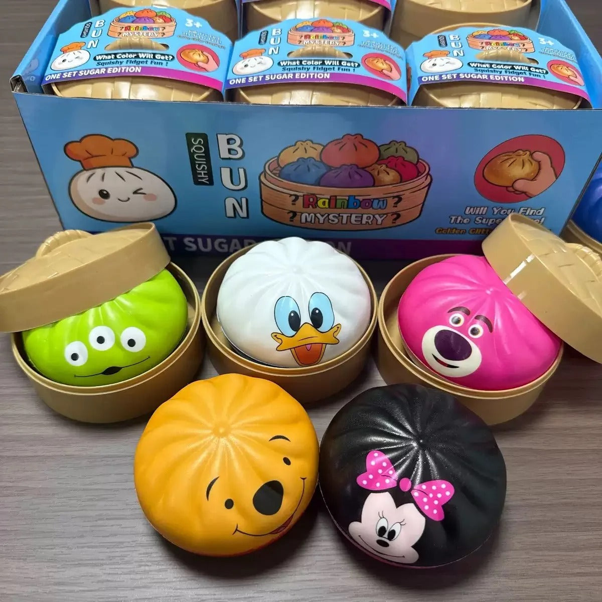 Character Dumpling Squishy Blind Box – Cute Cartoon Slow-Rising Sensory Toy Set