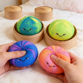Rainbow Dumpling Squishy Set – 4 Super Soft Slow-Rising Kawaii Sensory Toys
