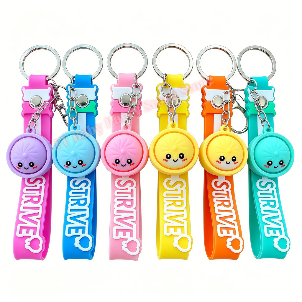 Kawaii Dumpling Keychain – Cute Silicone Bao Bun Pendant
