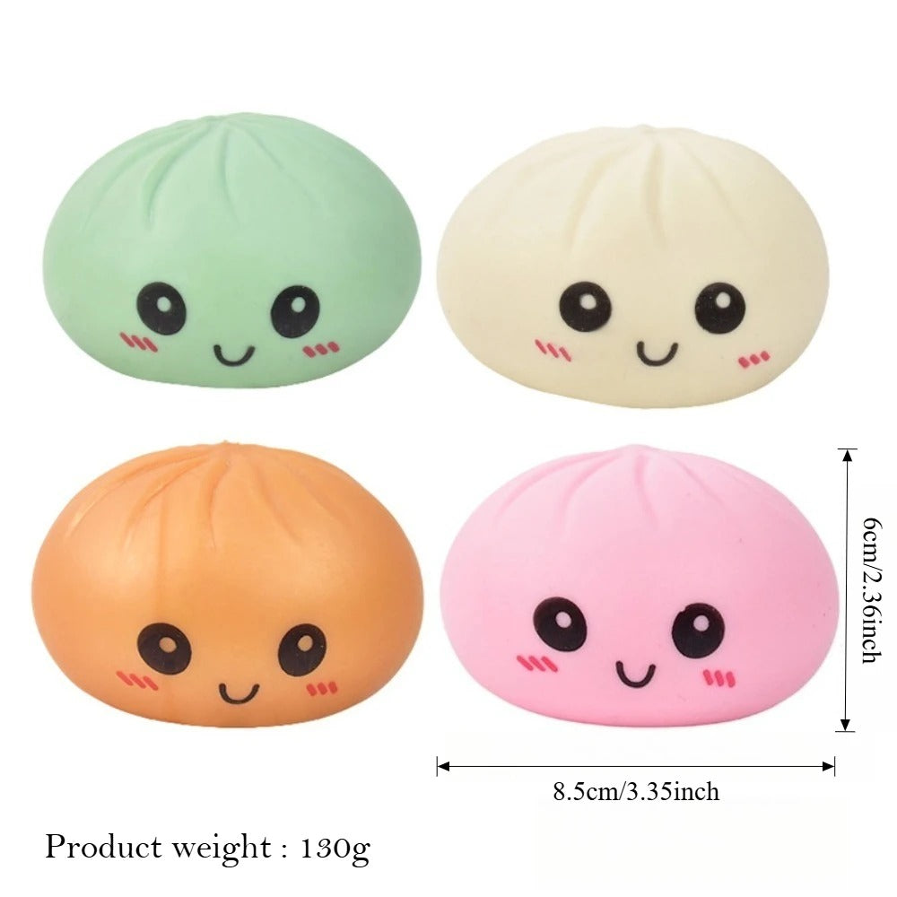 Kawaii Dumpling Squishy – Super Soft Slow-Rising Sensory Toy with Bamboo Steamer