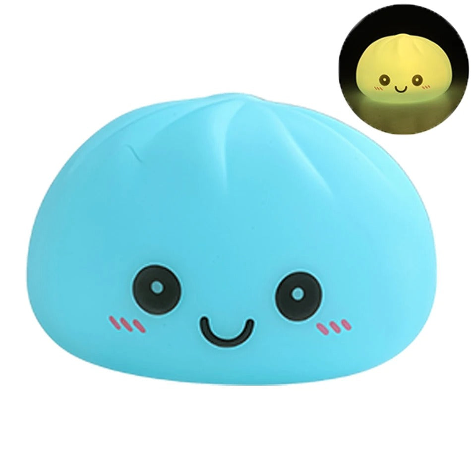 Kawaii Dumpling Night Light Squishy – Glow-in-the-Dark Stress Relief Toy