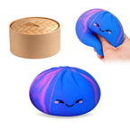 Rainbow Dumpling Squishy Set – 4 Super Soft Slow-Rising Kawaii Sensory Toys