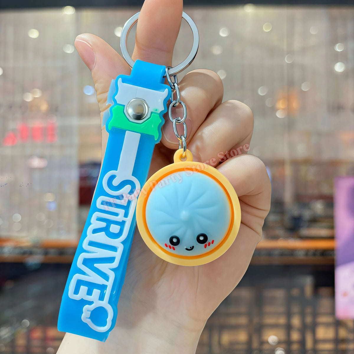 Kawaii Dumpling Keychain – Cute Silicone Bao Bun Pendant