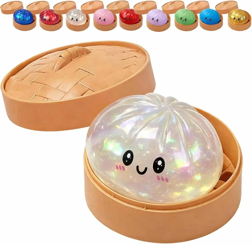 Glitter Dumpling Squishy – Super Soft Slow-Rising Kawaii Sensory Toy