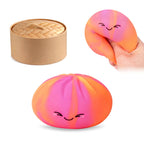 Rainbow Dumpling Squishy Set – 4 Super Soft Slow-Rising Kawaii Sensory Toys