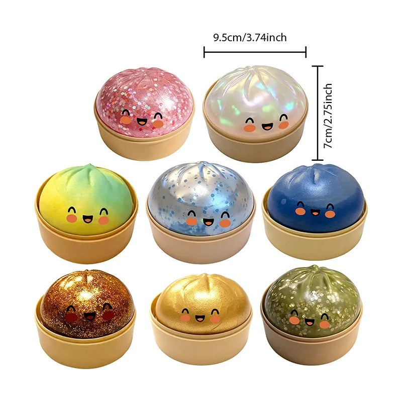 Squishy Dumpling Blind Box Set – 12 Cute Kawaii Slow-Rising Squishies